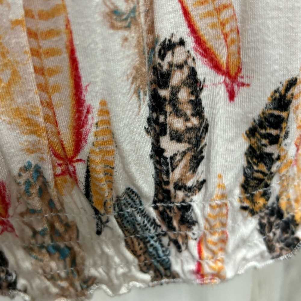 American Rag Plus Size Feather Print Top - Picture 5 of 10